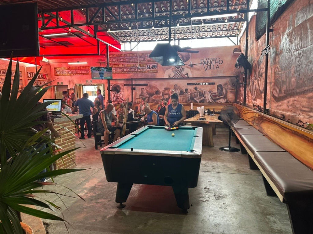 Friends hanging out at the bar